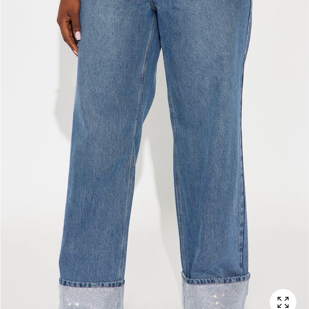 Fashion Nova Blue Straight Leg Jeans